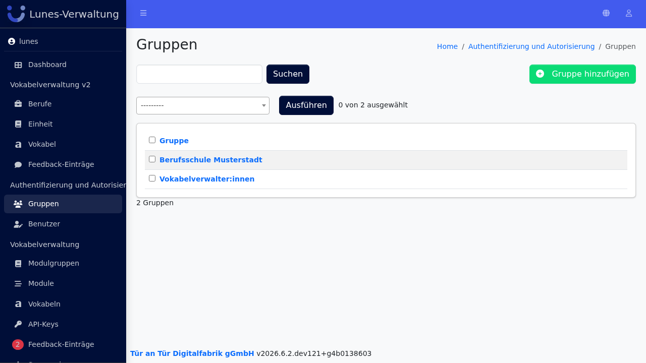 Neue Gruppe anlegen