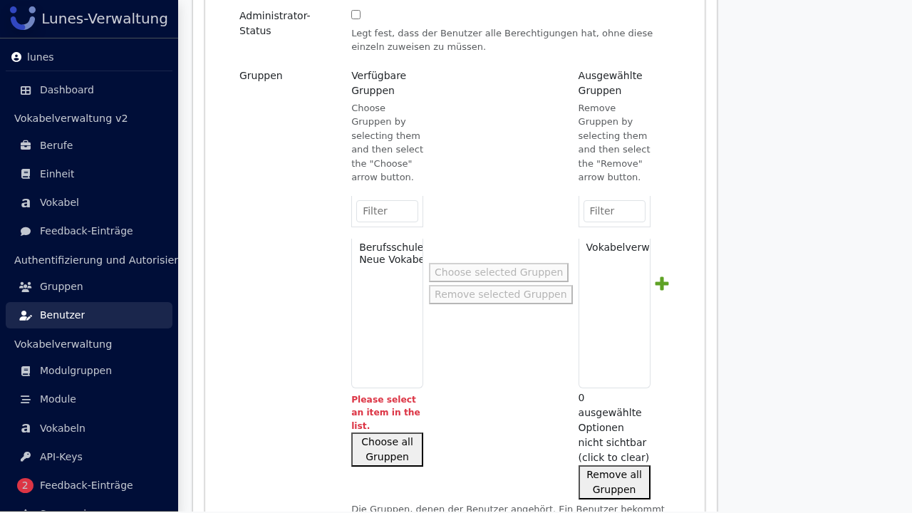 Änderungen speichern